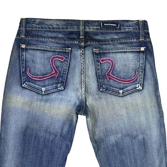 Rock & Republic Flare Mid-Rise Jeans - Size 31 - Picture 7 of 8